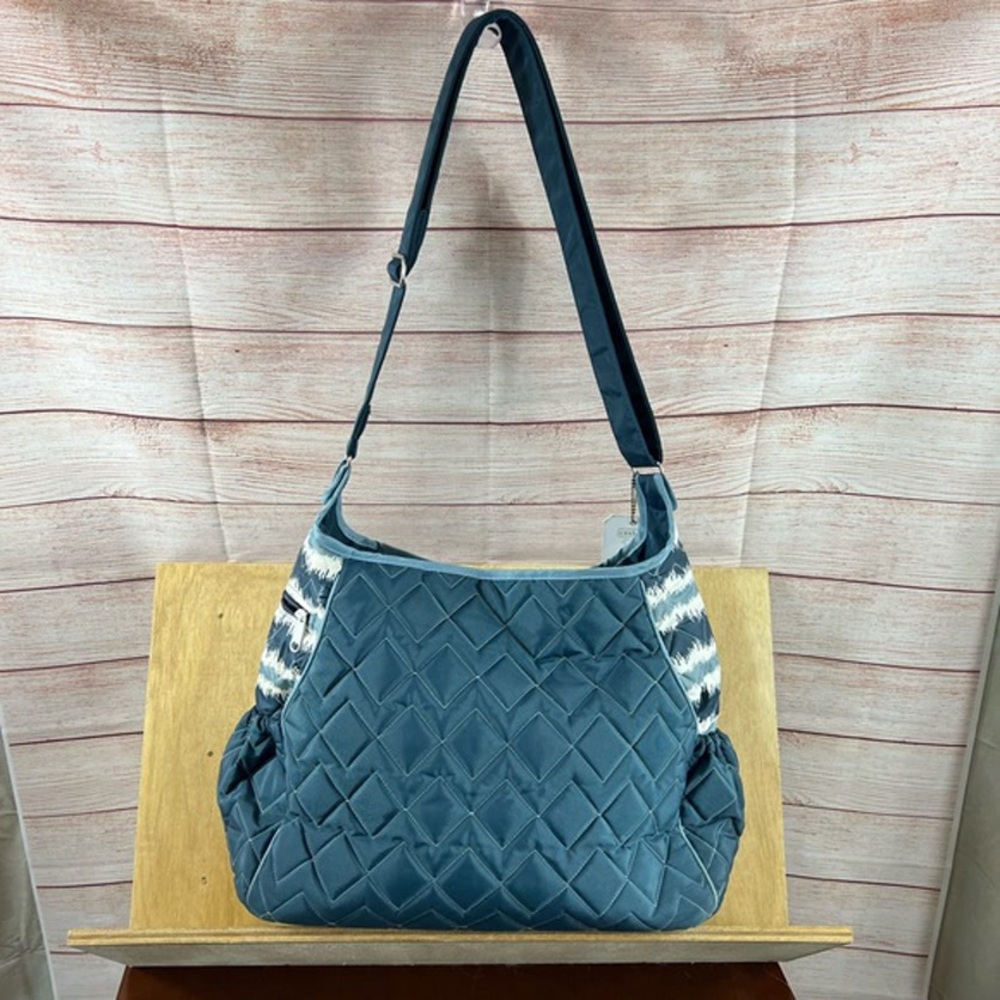 Stylish Blue Quilted Shoulder Bag